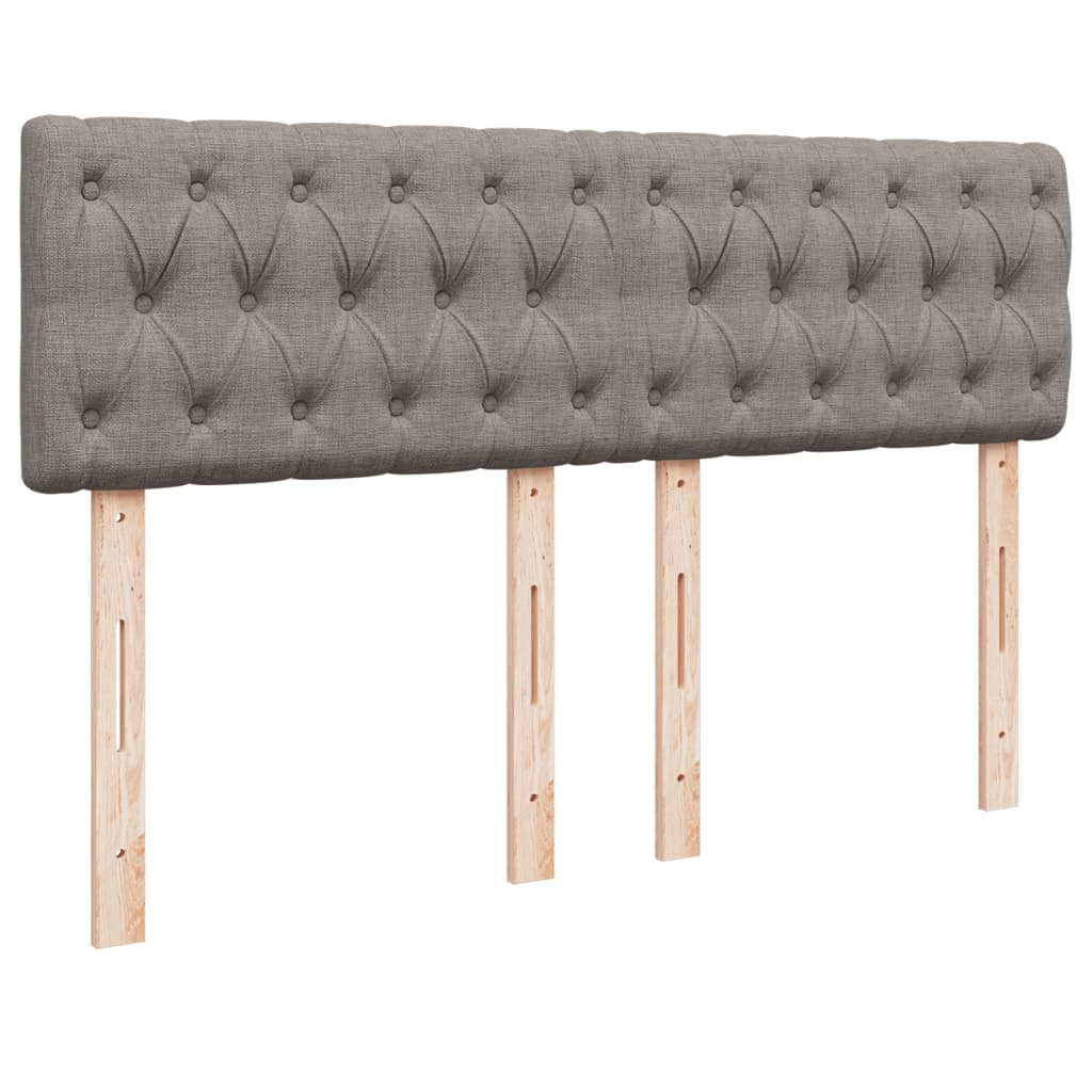vidaXL Κρεβάτι Boxspring με Στρώμα Taupe 140x200 εκ. Υφασμάτινο