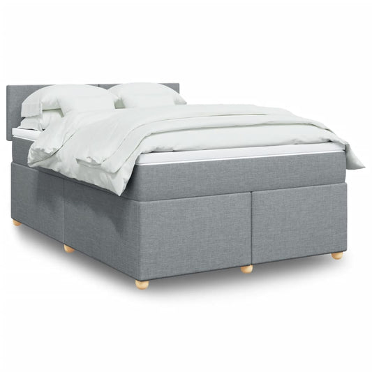 vidaXL Κρεβάτι Boxspring με Στρώμα Αν. Πράσινο 160x200εκ Υφασμάτινο
