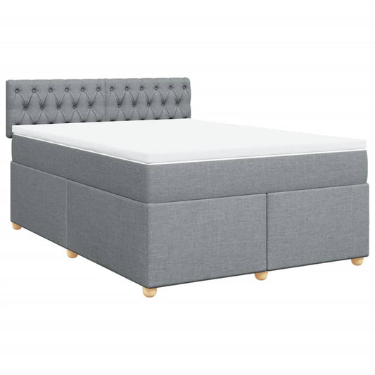 vidaXL Κρεβάτι Boxspring με Στρώμα Αν. Πράσινο 160x200εκ Υφασμάτινο