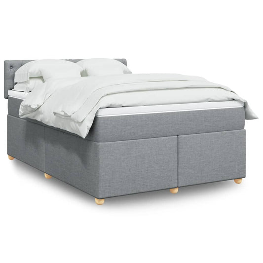 vidaXL Κρεβάτι Boxspring με Στρώμα Αν. Πράσινο 160x200εκ Υφασμάτινο