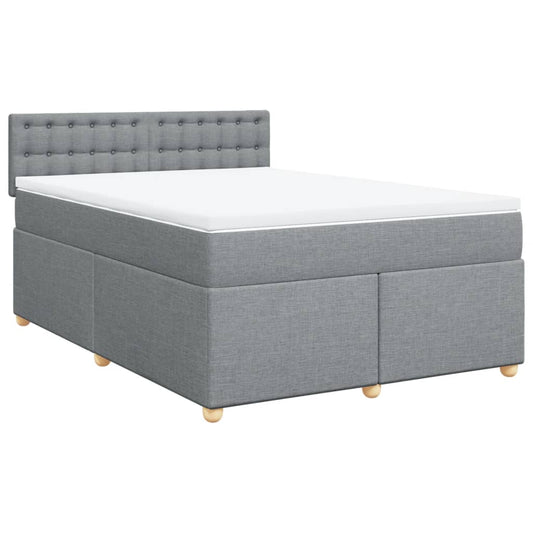 vidaXL Κρεβάτι Boxspring με Στρώμα Αν. Πράσινο 160x200εκ Υφασμάτινο