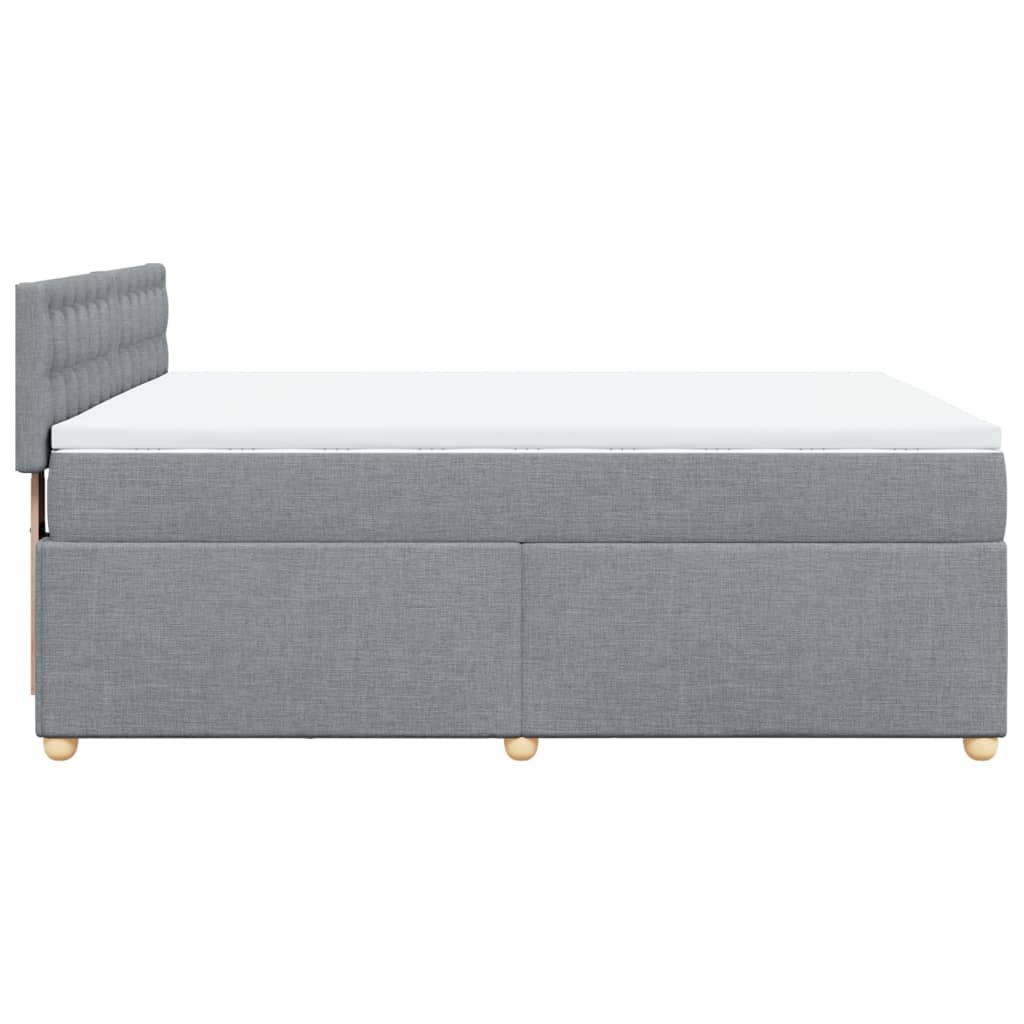 vidaXL Κρεβάτι Boxspring με Στρώμα Αν. Πράσινο 160x200εκ Υφασμάτινο