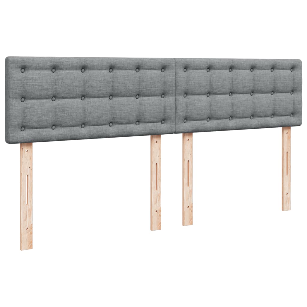 vidaXL Κρεβάτι Boxspring με Στρώμα Ανοιχτό Γκρι 180x200 εκ. Υφασμάτινο