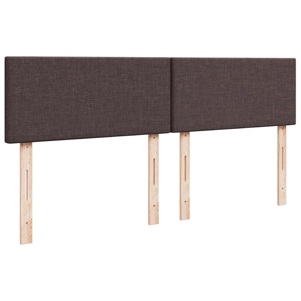 vidaXL Κρεβάτι Boxspring με Στρώμα Σκούρο Καφέ 200x200 εκ. Υφασμάτινο