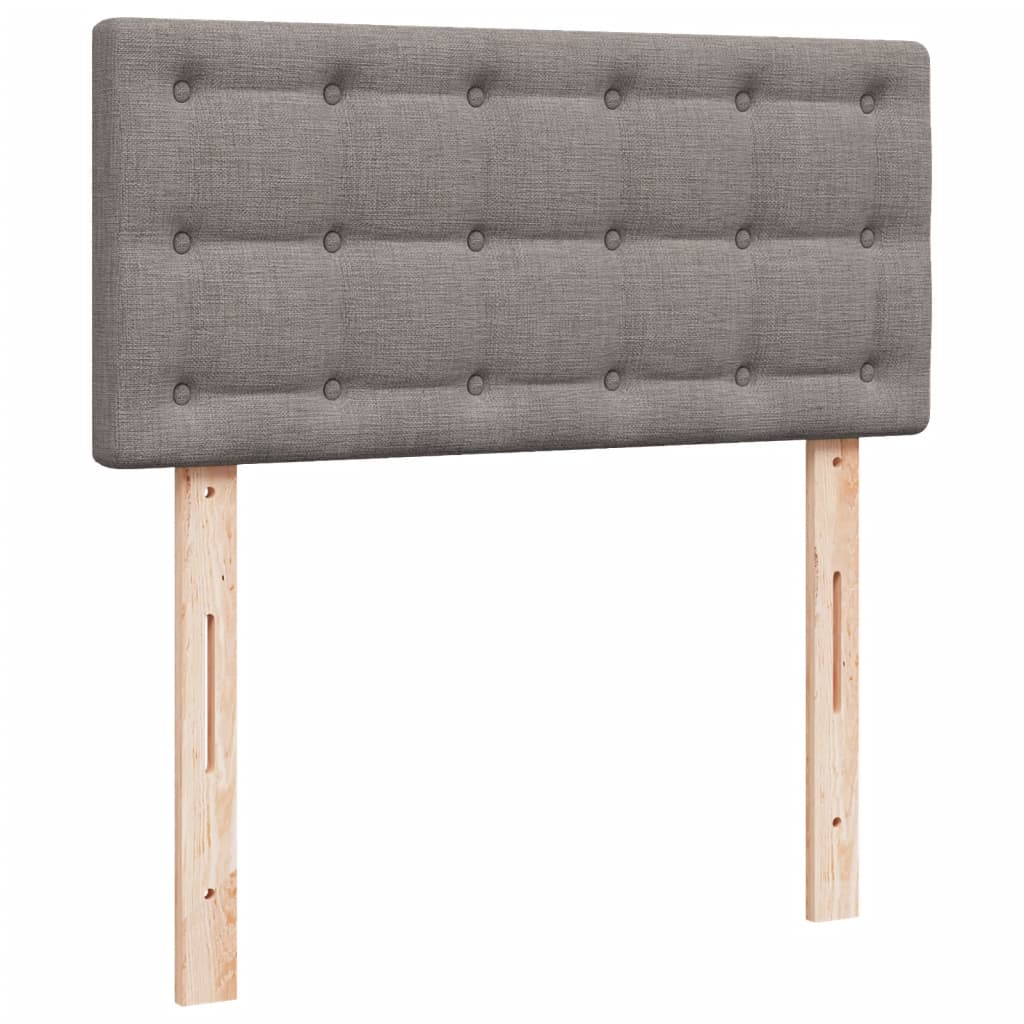 vidaXL Κρεβάτι Boxspring με Στρώμα Taupe 80x200 εκ. Υφασμάτινο