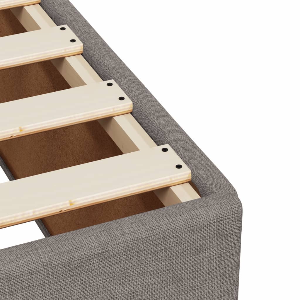 vidaXL Κρεβάτι Boxspring με Στρώμα Taupe 140x200 εκ. Υφασμάτινο