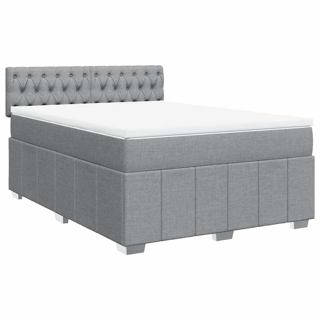 vidaXL Κρεβάτι Boxspring με Στρώμα Αν. Πράσινο 160x200εκ Υφασμάτινο
