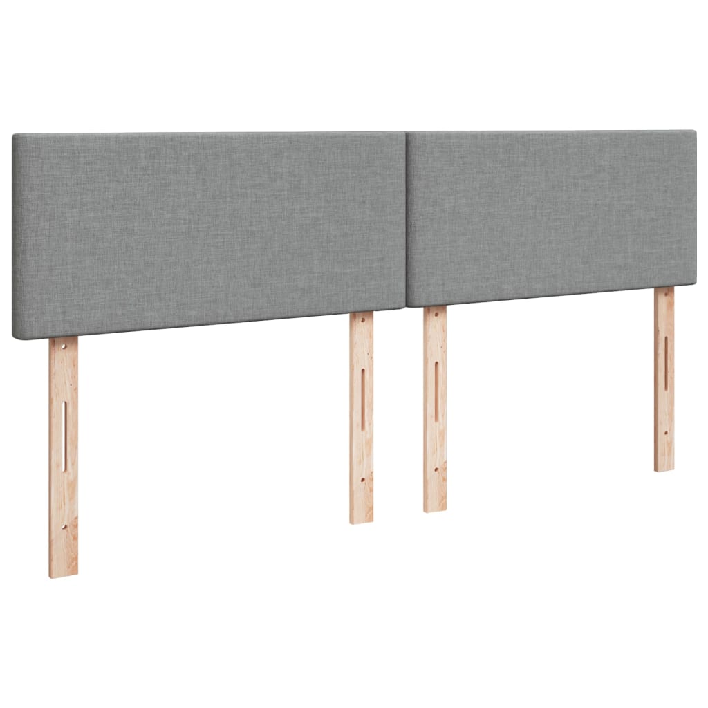 vidaXL Κρεβάτι Boxspring με Στρώμα Ανοιχτό Γκρι 180x200 εκ. Υφασμάτινο