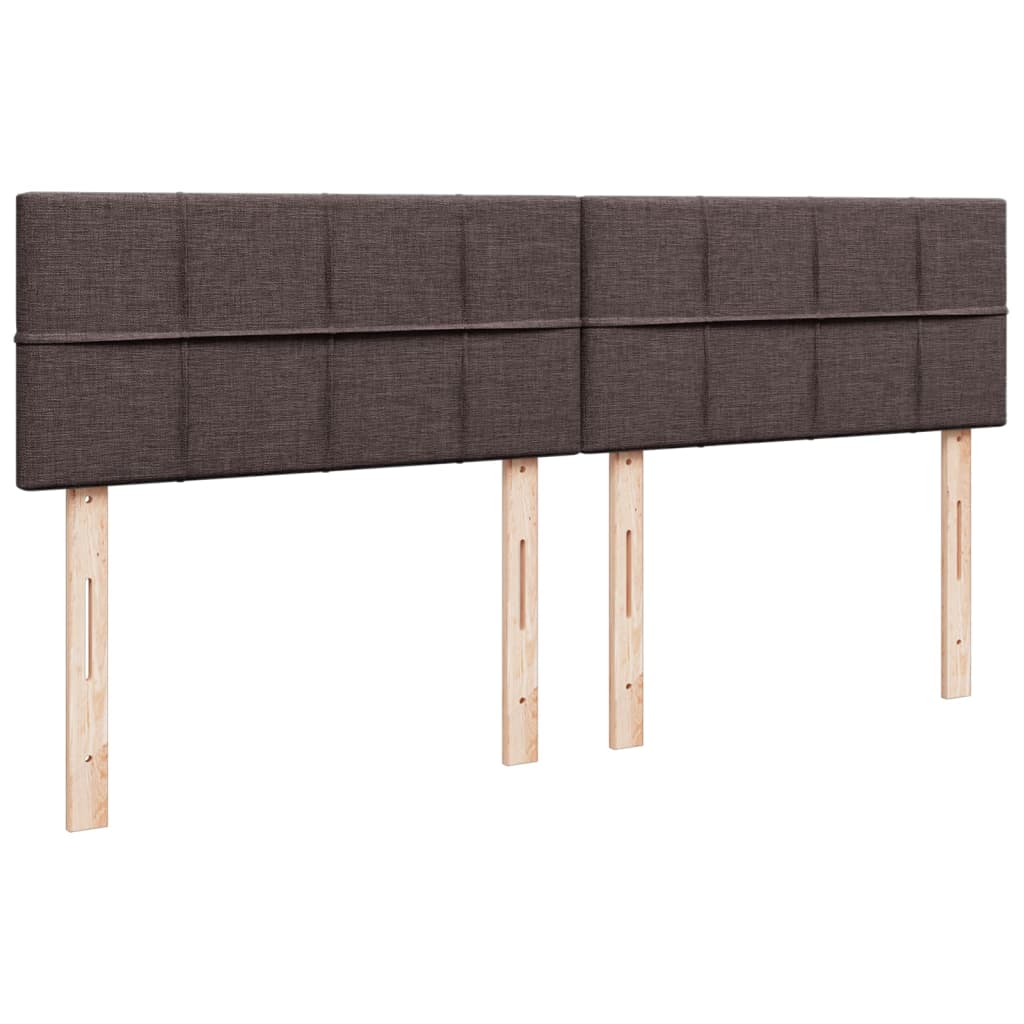 vidaXL Κρεβάτι Boxspring με Στρώμα Σκούρο Καφέ 180x200 εκ Υφασμάτινο