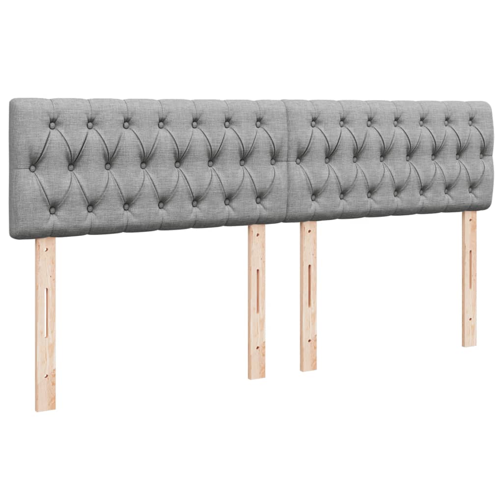 vidaXL Κρεβάτι Boxspring με Στρώμα Ανοιχτό Γκρι 180x200 εκ. Υφασμάτινο