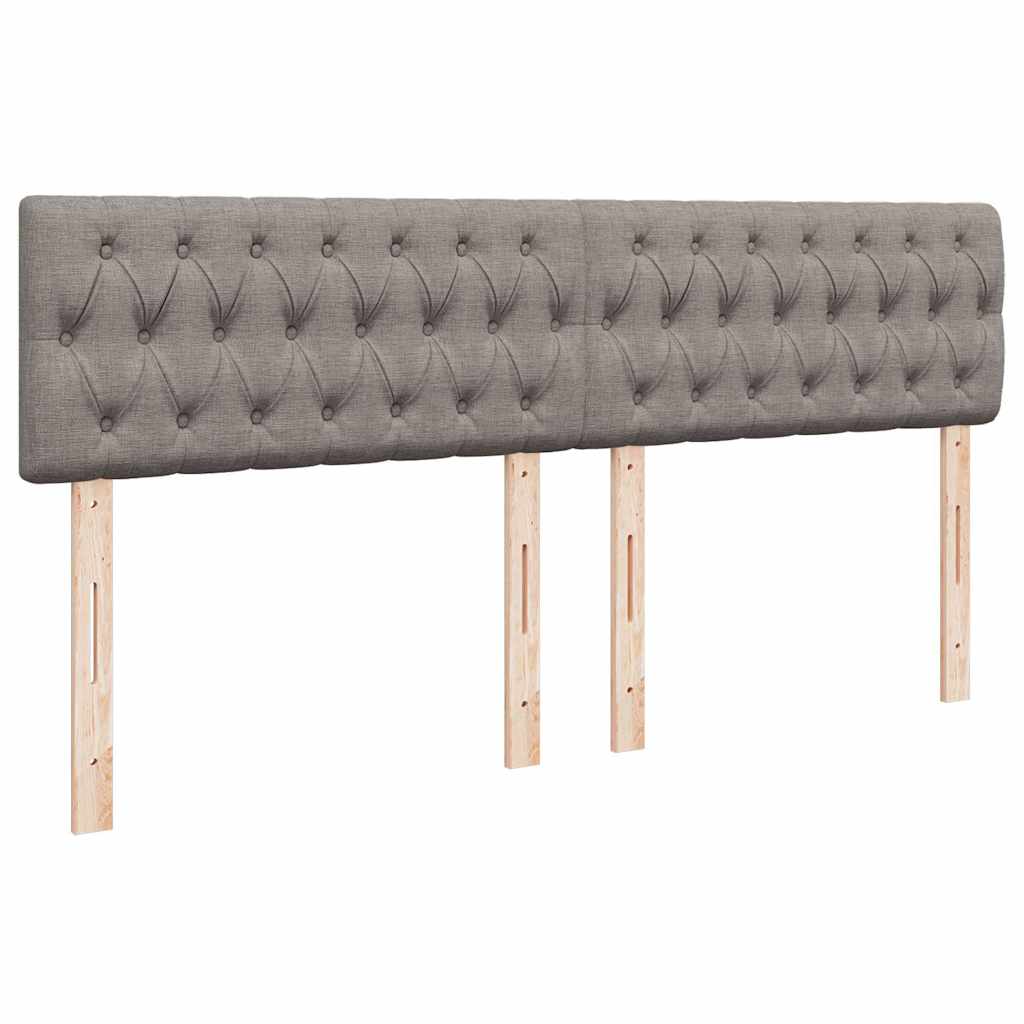 vidaXL Κρεβάτι Boxspring με Στρώμα Taupe 180x200 εκ. Υφασμάτινο