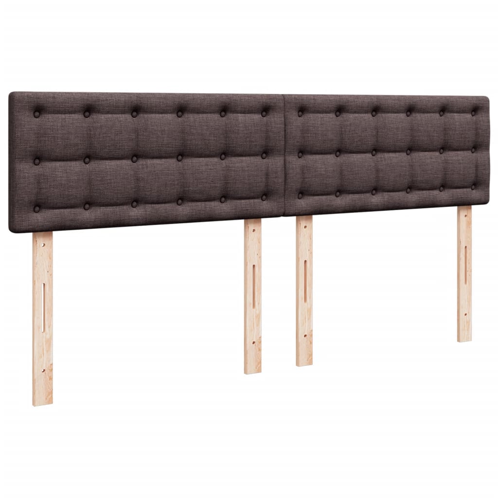 vidaXL Κρεβάτι Boxspring με Στρώμα Σκούρο Καφέ 180x200 εκ Υφασμάτινο
