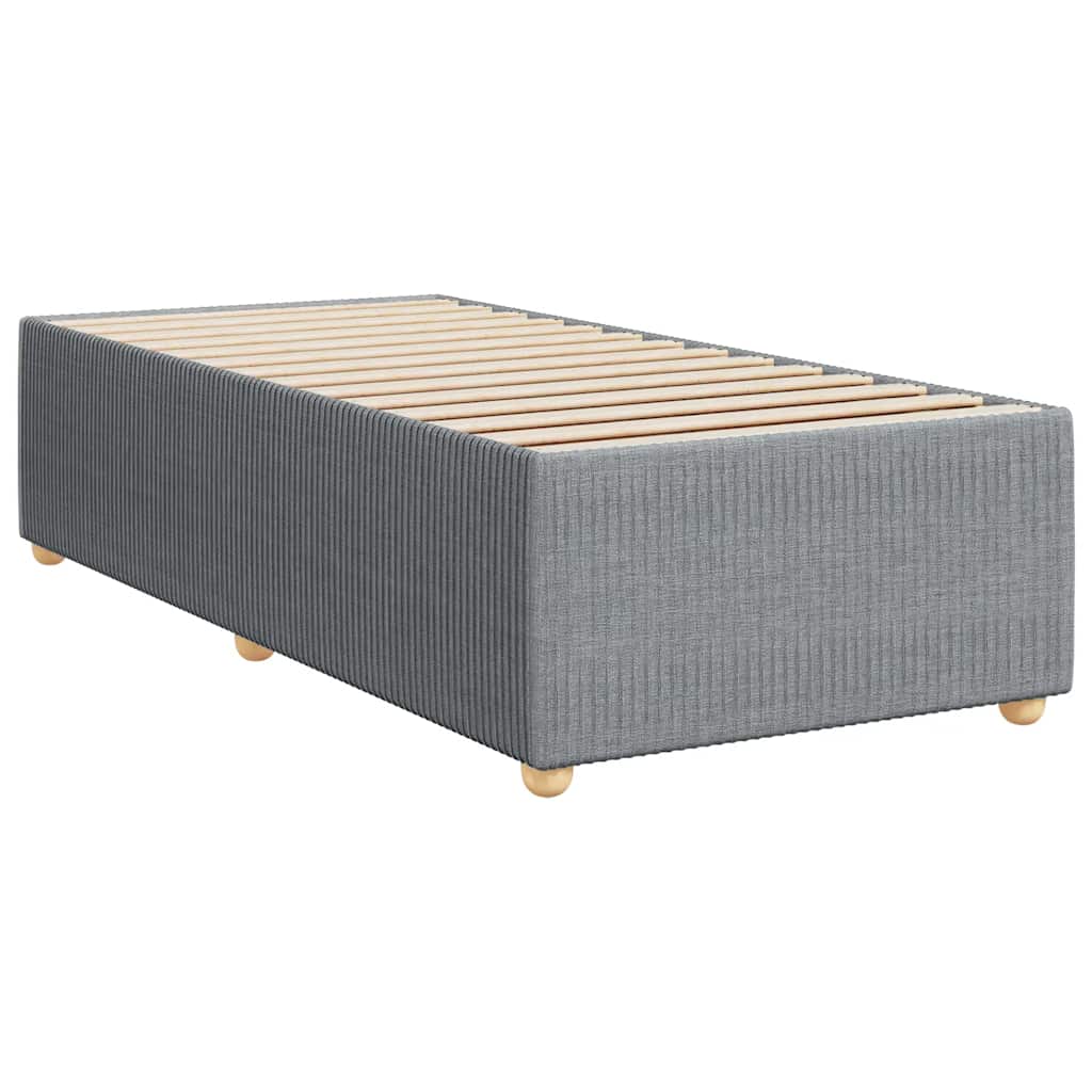 vidaXL Κρεβάτι Boxspring με Στρώμα Ανοιχτό Γκρι 80x200 εκ. Υφασμάτινο