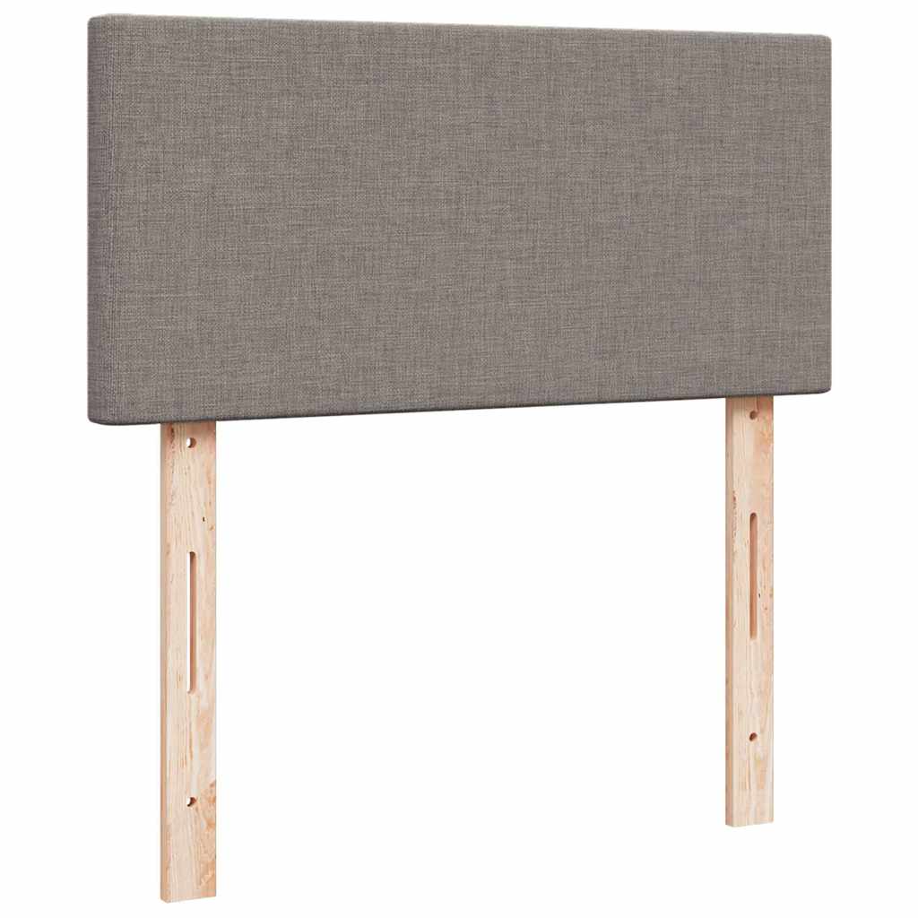 vidaXL Κρεβάτι Boxspring με Στρώμα Taupe 100 x 200 εκ. Υφασμάτινο