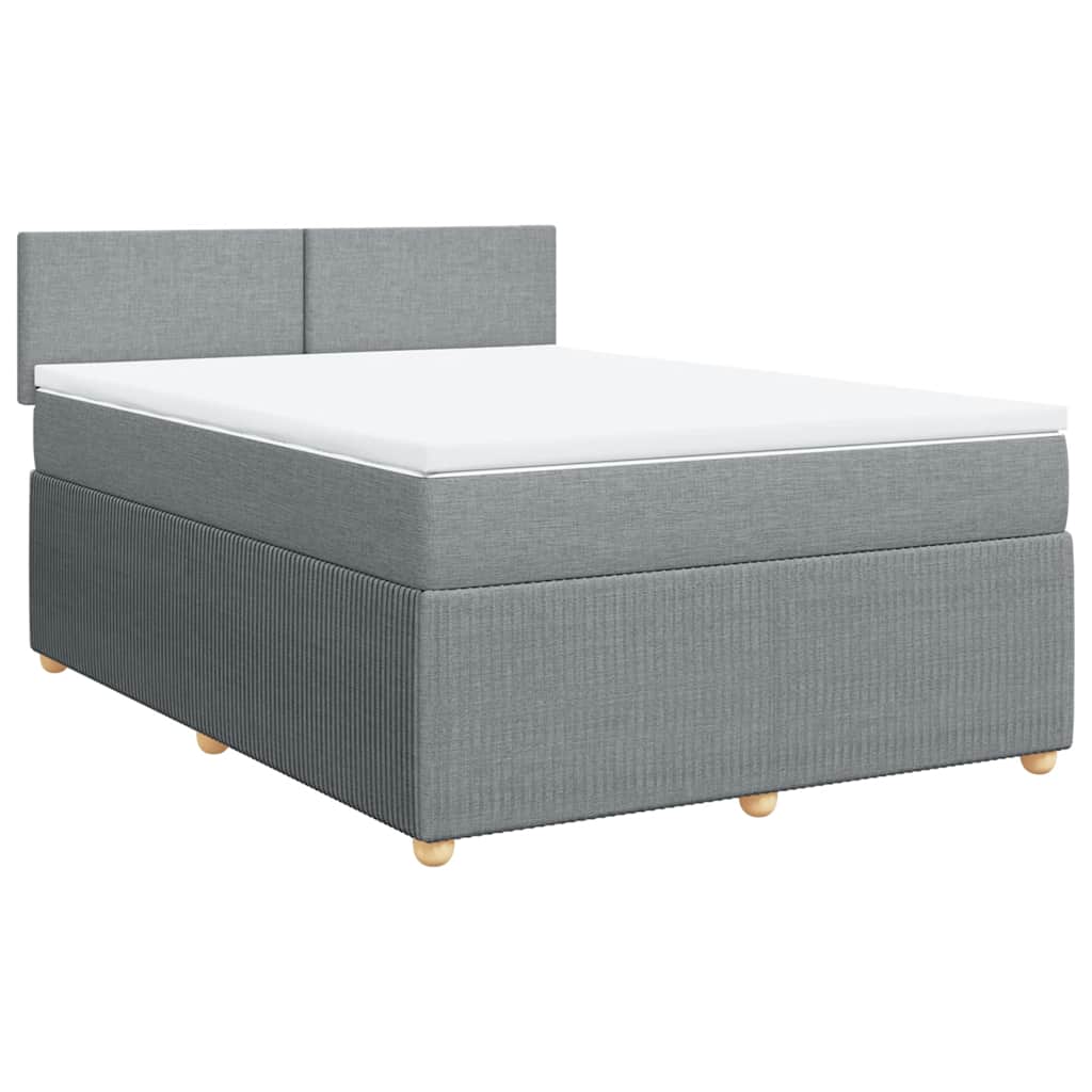vidaXL Κρεβάτι Boxspring με Στρώμα Αν. Πράσινο 160x200εκ Υφασμάτινο