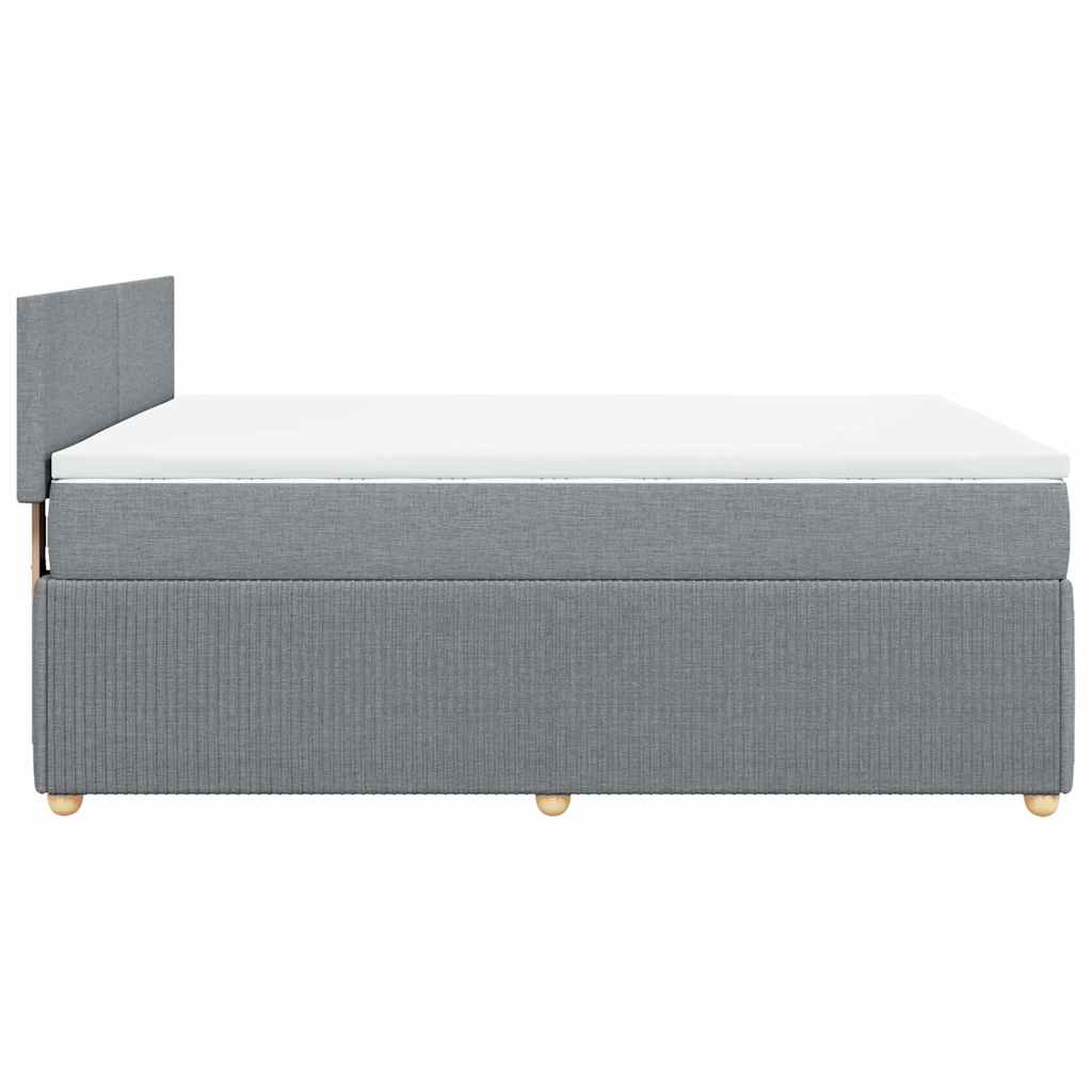 vidaXL Κρεβάτι Boxspring με Στρώμα Αν. Πράσινο 160x200εκ Υφασμάτινο