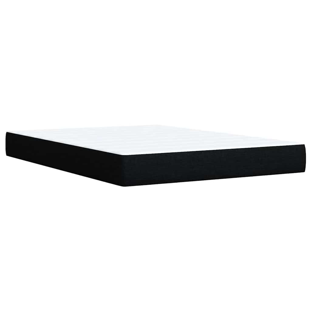 vidaXL Κρεβάτι Boxspring με Στρώμα Μαύρο 160x200 εκ. Υφασμάτινο