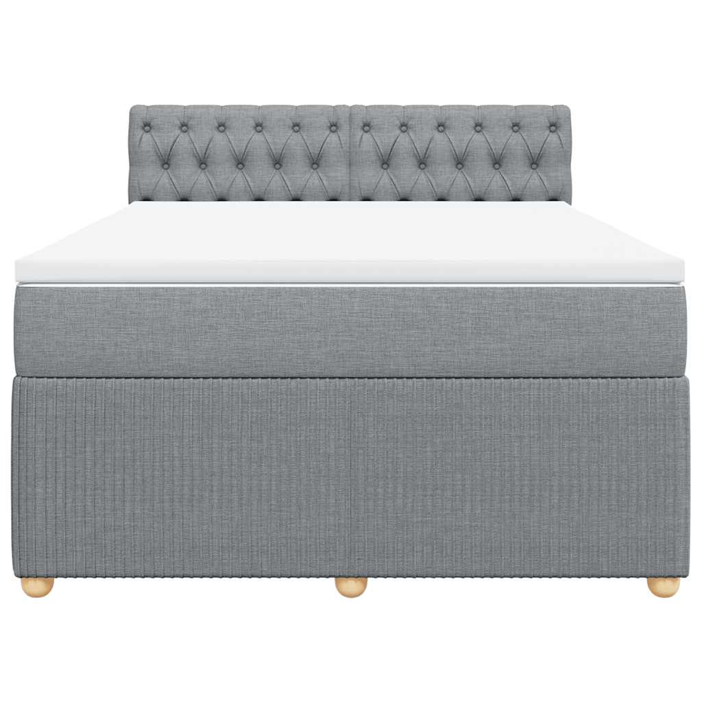 vidaXL Κρεβάτι Boxspring με Στρώμα Αν. Πράσινο 160x200εκ Υφασμάτινο