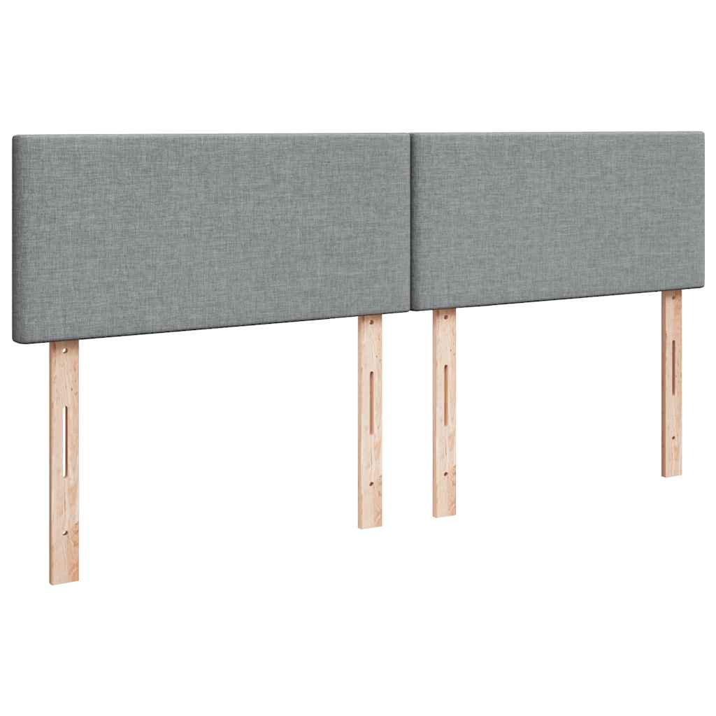 vidaXL Κρεβάτι Boxspring με Στρώμα Ανοιχτό Γκρι 180x200 εκ. Υφασμάτινο