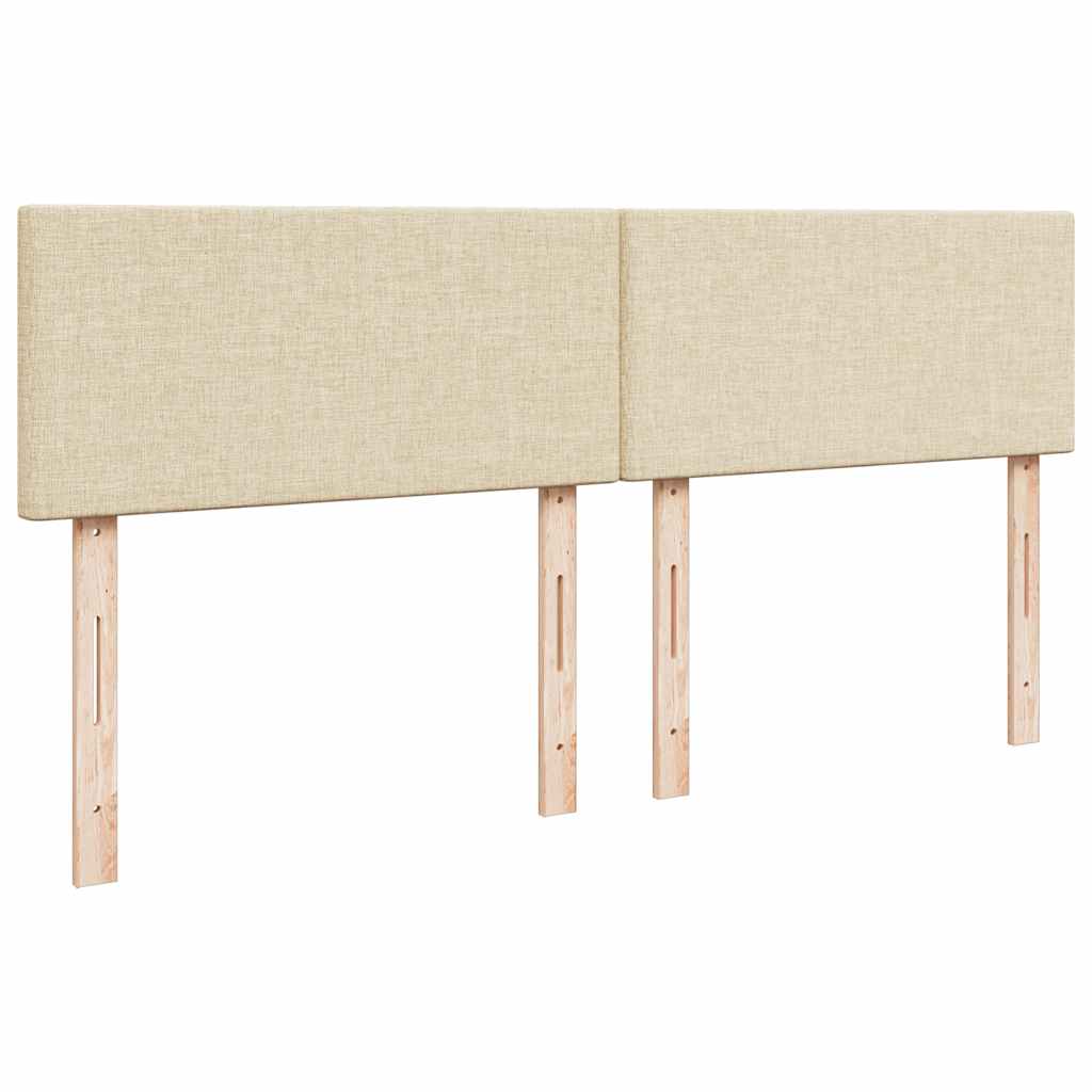vidaXL Κρεβάτι Boxspring με Στρώμα Κρεμ 180x200 εκ. Υφασμάτινο