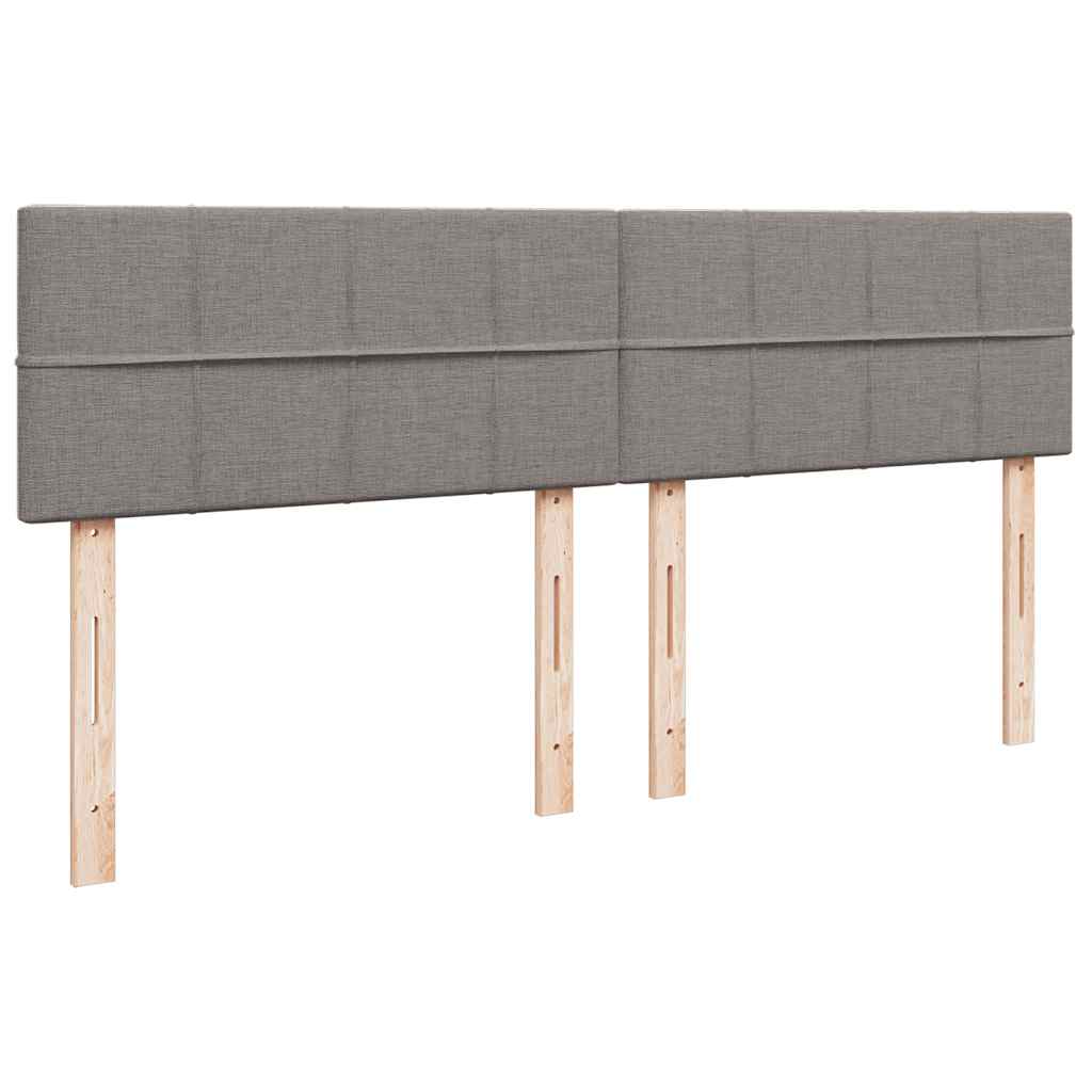 vidaXL Κρεβάτι Boxspring με Στρώμα Taupe 180x200 εκ. Υφασμάτινο