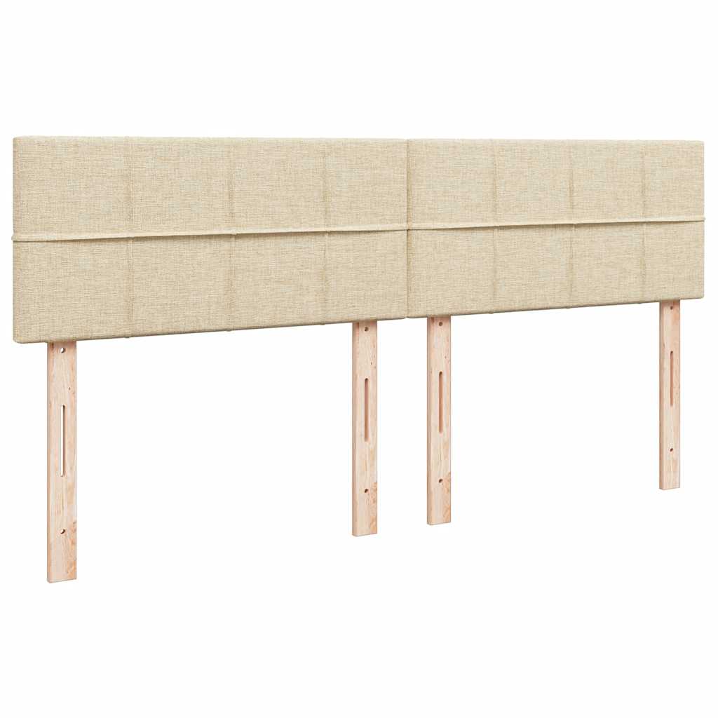 vidaXL Κρεβάτι Boxspring με Στρώμα Κρεμ 180x200 εκ. Υφασμάτινο