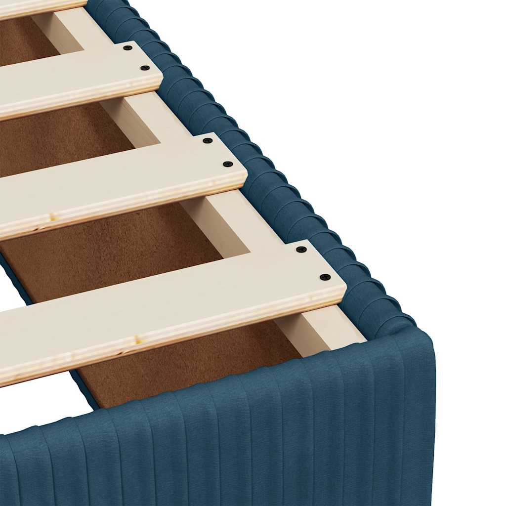 vidaXL Κρεβάτι Boxspring με Στρώμα Μπλε 120x190 εκ. Βελούδινο