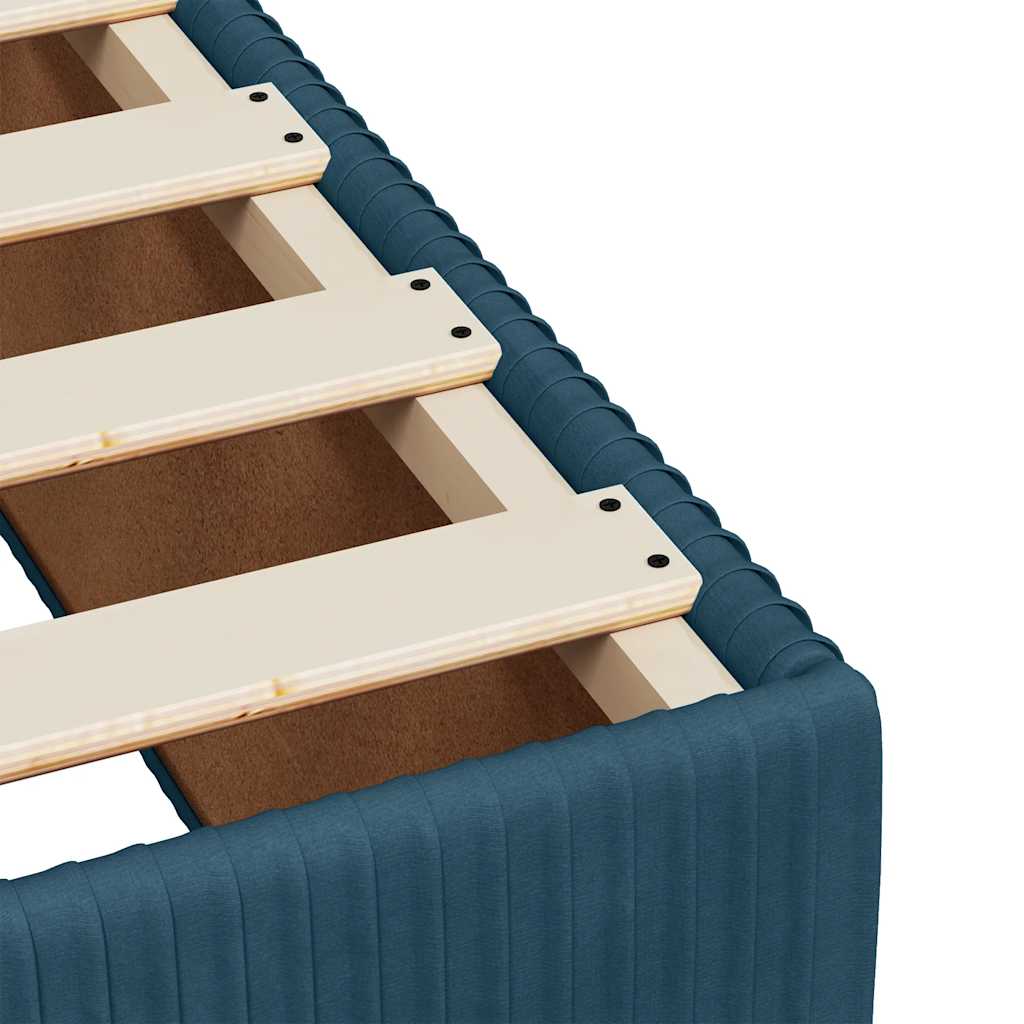 vidaXL Κρεβάτι Boxspring με Στρώμα Μπλε 120x190 εκ. Βελούδινο