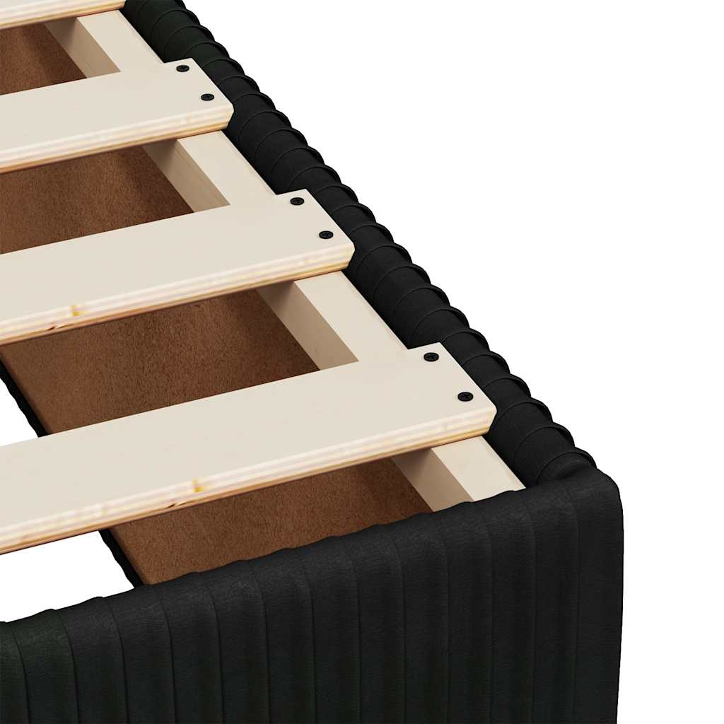 vidaXL Κρεβάτι Boxspring με Στρώμα Μαύρο 180x200 εκ. Βελούδινο