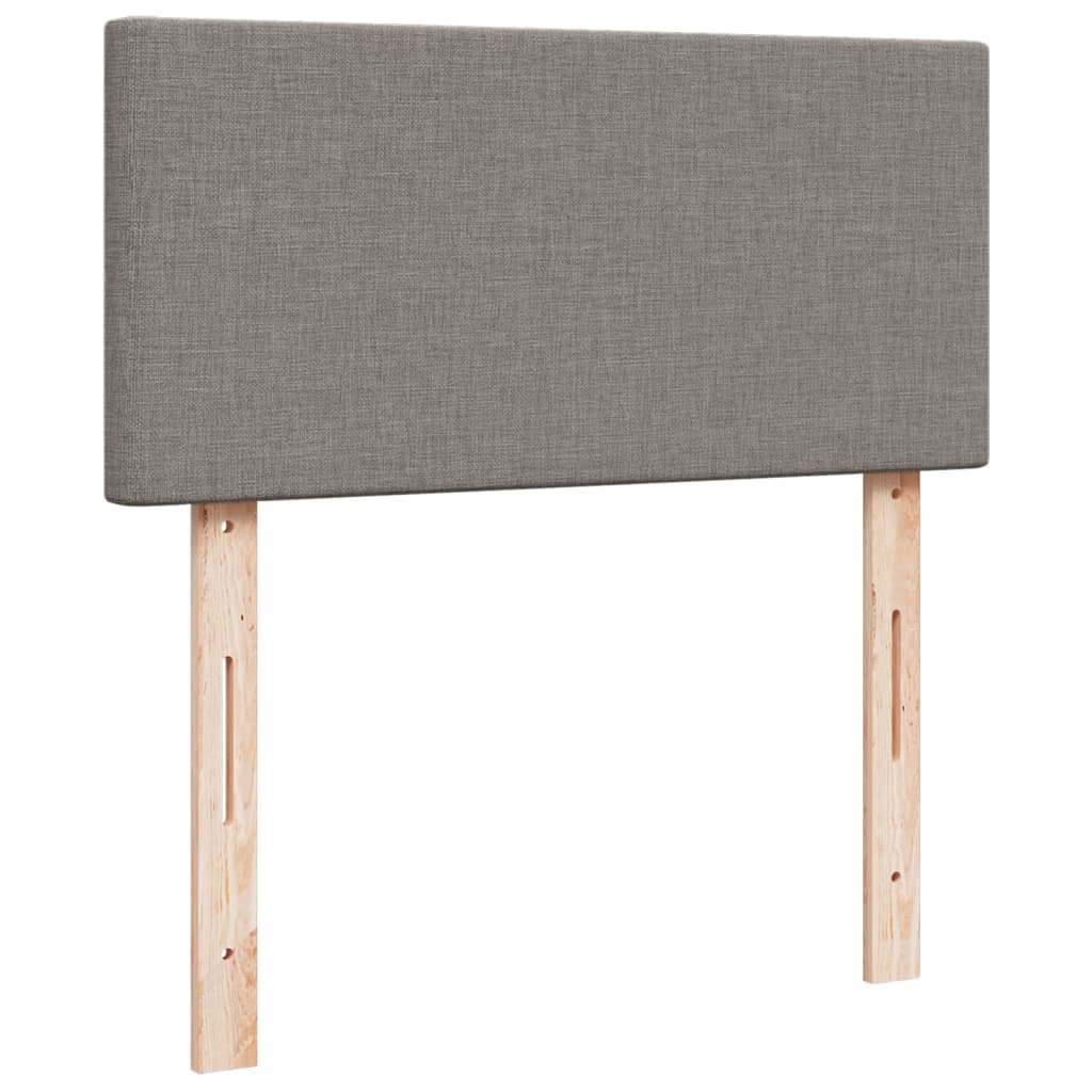 vidaXL Κρεβάτι Boxspring με Στρώμα Taupe 80x200 εκ. Υφασμάτινο