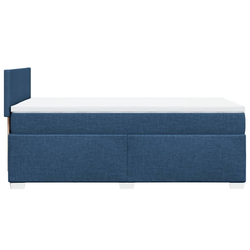 vidaXL Κρεβάτι Boxspring με Στρώμα Μπλε 80x200 εκ. Υφασμάτινο