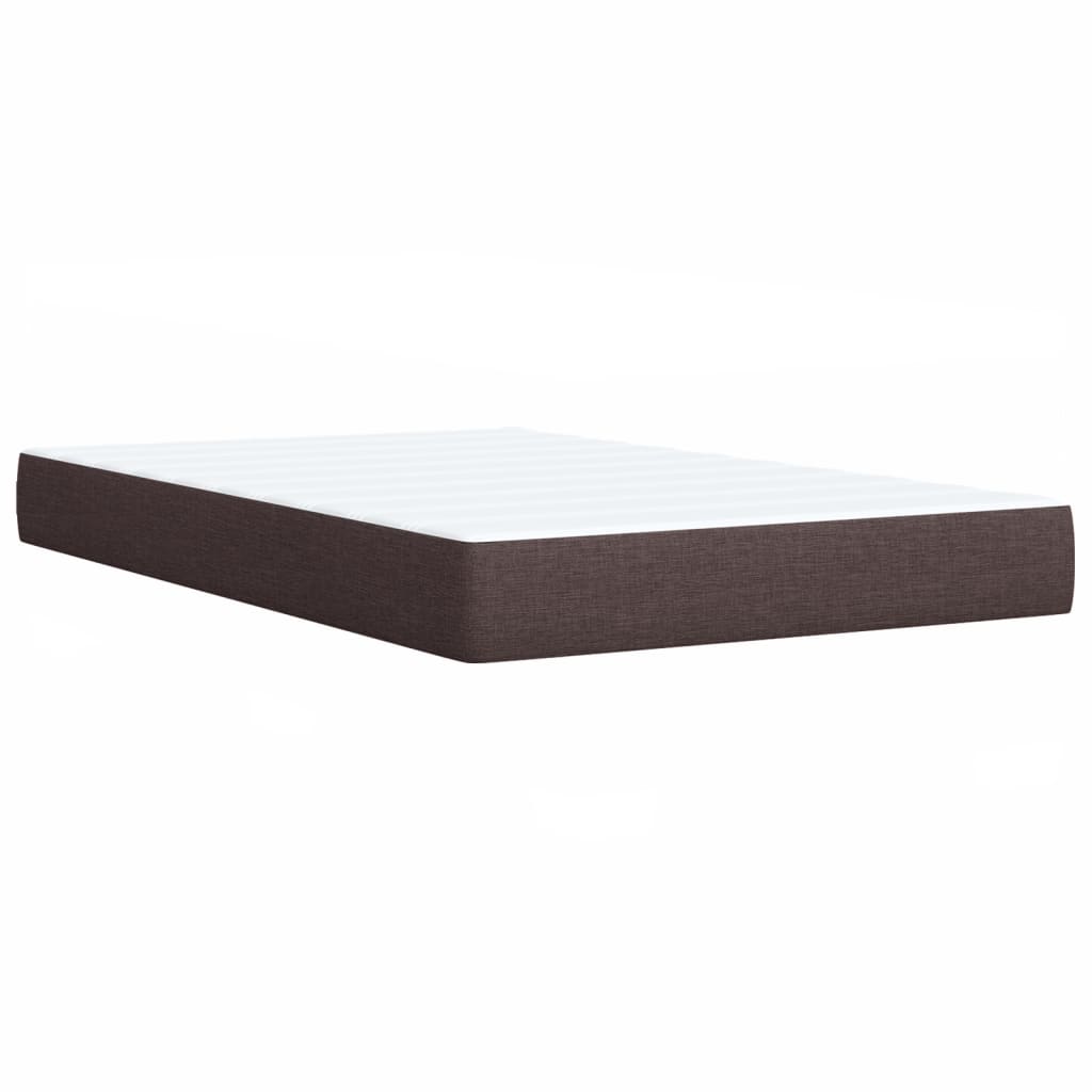 vidaXL Κρεβάτι Boxspring με Στρώμα Σκούρο Καφέ 80x200 εκ. Υφασμάτινο