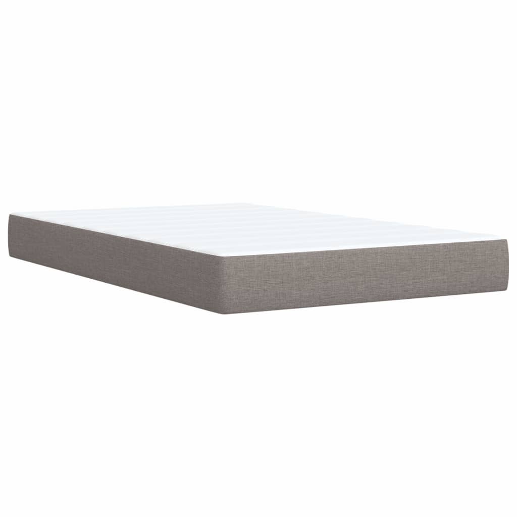 vidaXL Κρεβάτι Boxspring με Στρώμα Taupe 80x200 εκ. Υφασμάτινο