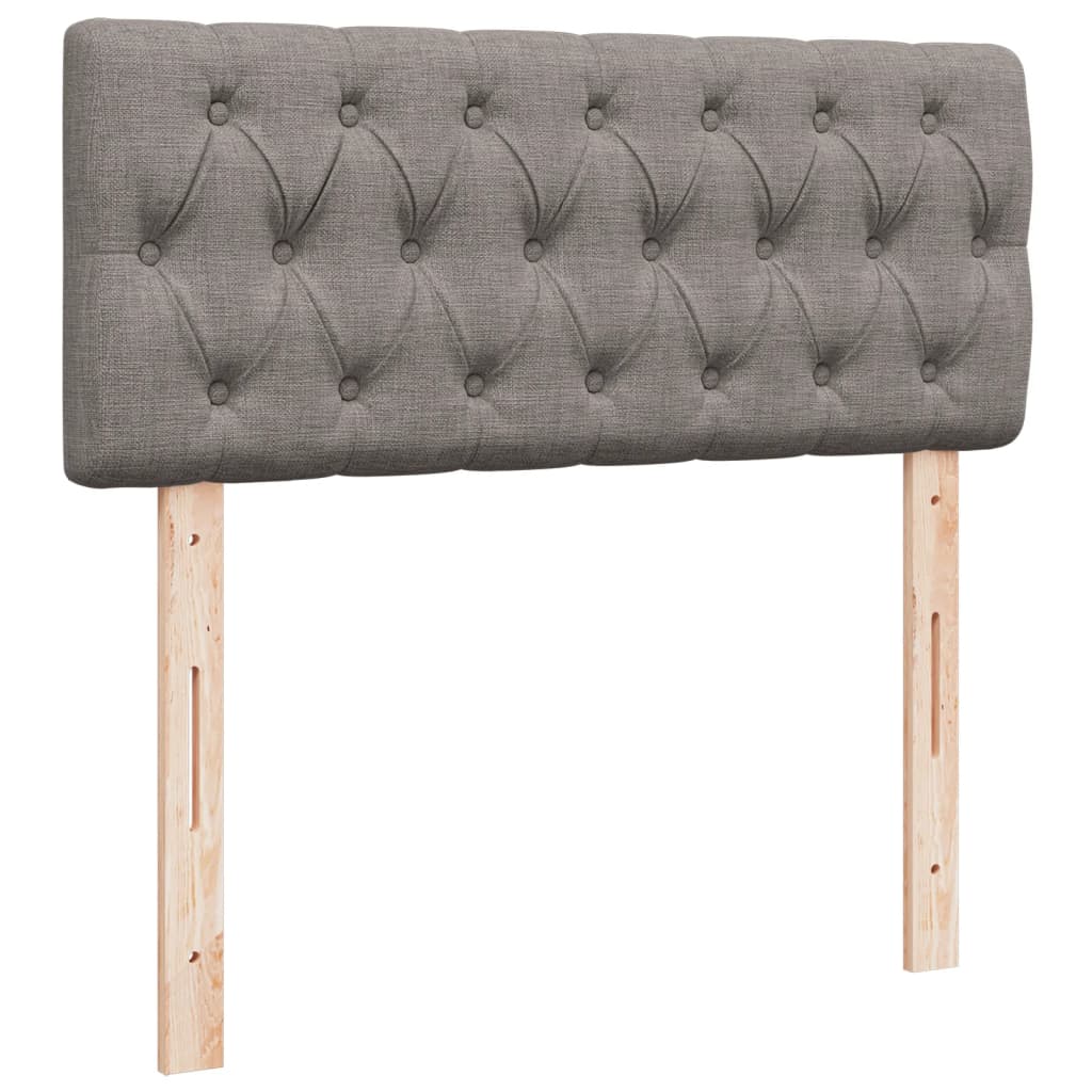 vidaXL Κρεβάτι Boxspring με Στρώμα Taupe 120x190 εκ. Υφασμάτινο