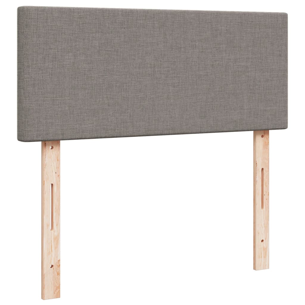vidaXL Κρεβάτι Boxspring με Στρώμα Taupe 120x200 εκ. Υφασμάτινο