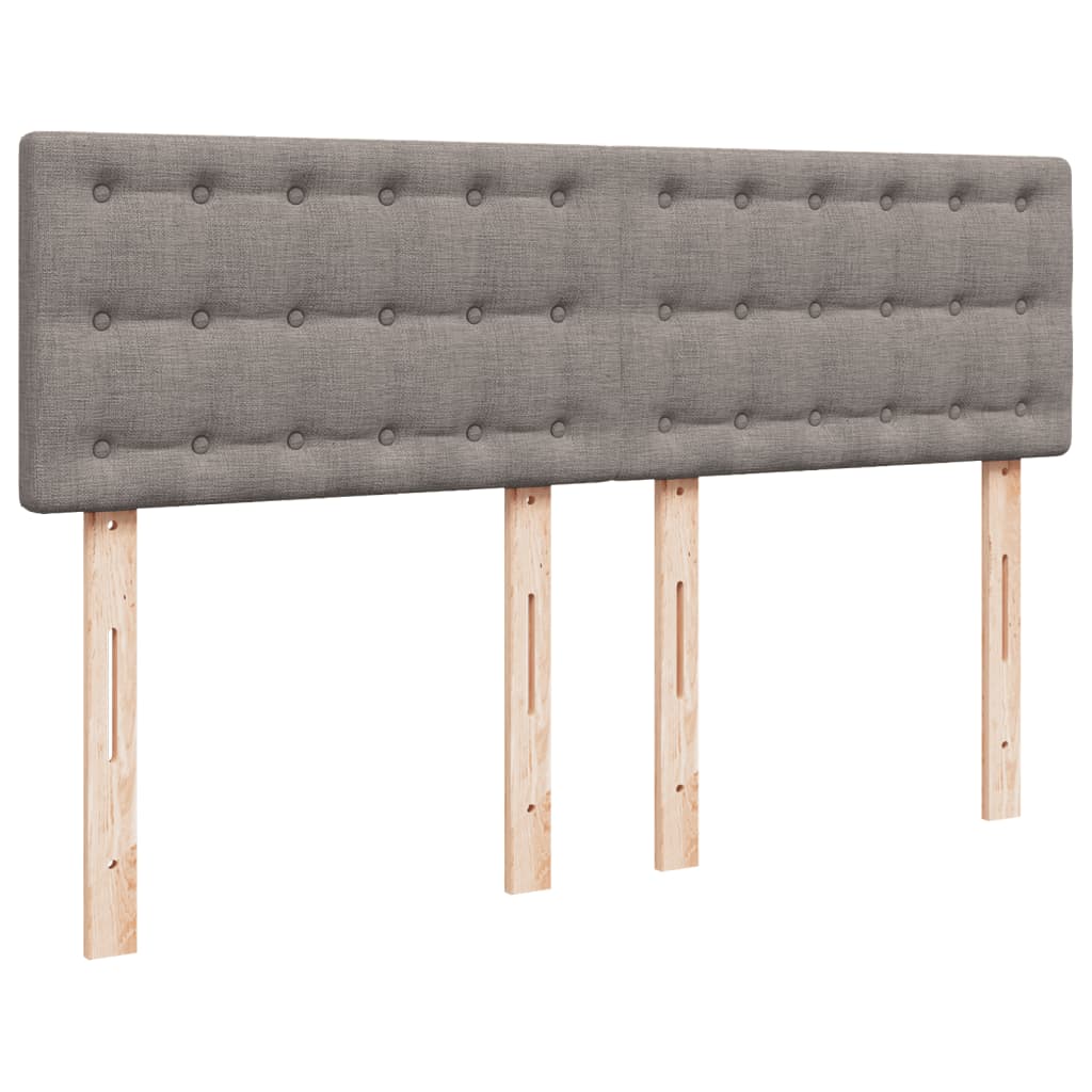 vidaXL Κρεβάτι Boxspring με Στρώμα Taupe 140x200 εκ. Υφασμάτινο