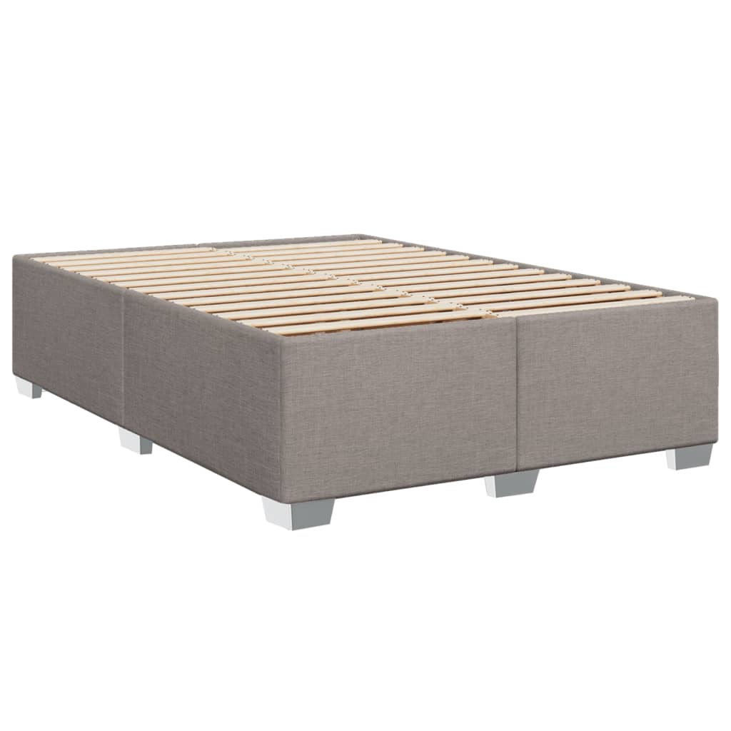 vidaXL Κρεβάτι Boxspring με Στρώμα Taupe 140x200 εκ. Υφασμάτινο