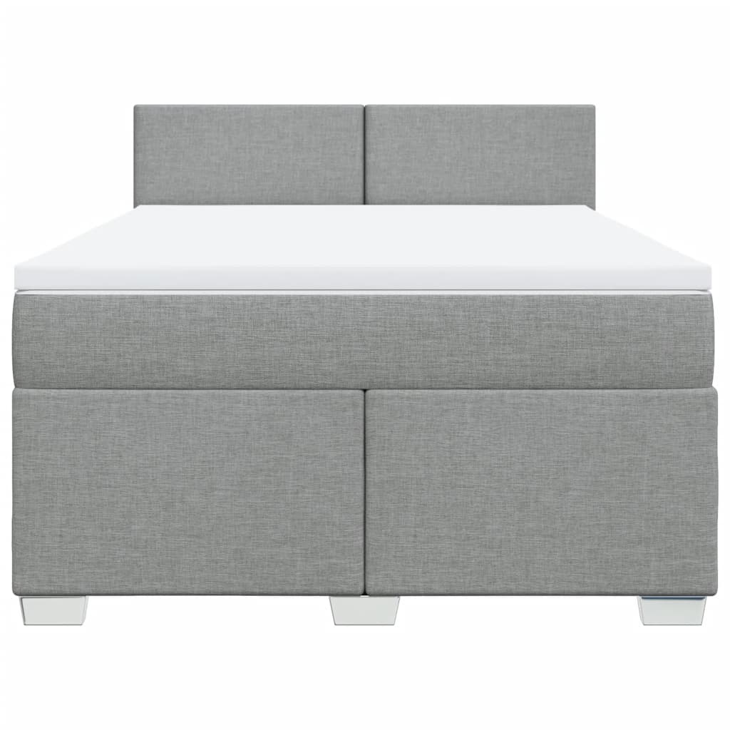 vidaXL Κρεβάτι Boxspring με Στρώμα Αν. Πράσινο 160x200εκ Υφασμάτινο