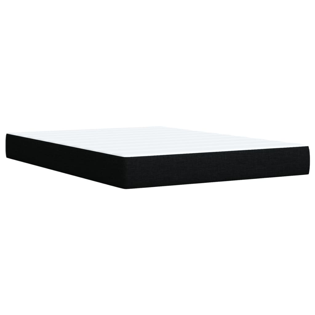 vidaXL Κρεβάτι Boxspring με Στρώμα Μαύρο 160x200 εκ. Υφασμάτινο