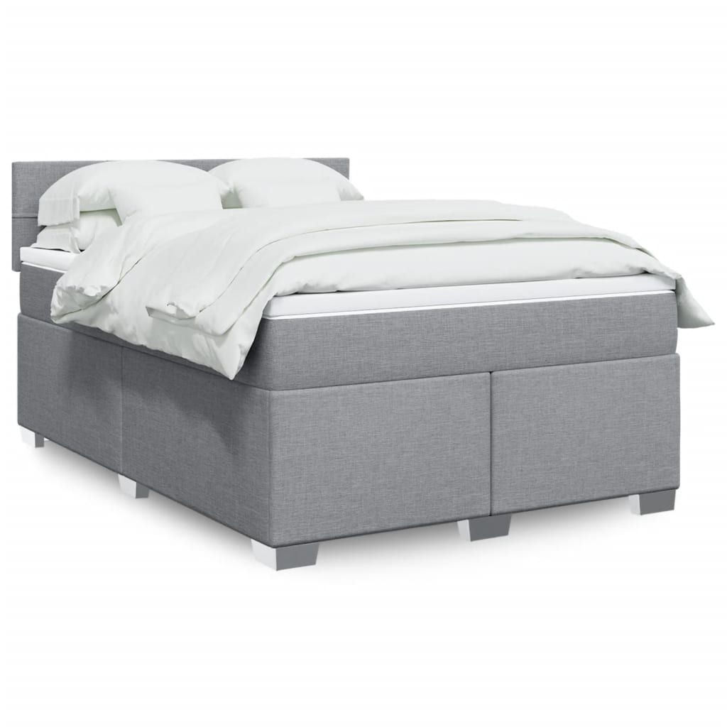 vidaXL Κρεβάτι Boxspring με Στρώμα Αν. Πράσινο 160x200εκ Υφασμάτινο