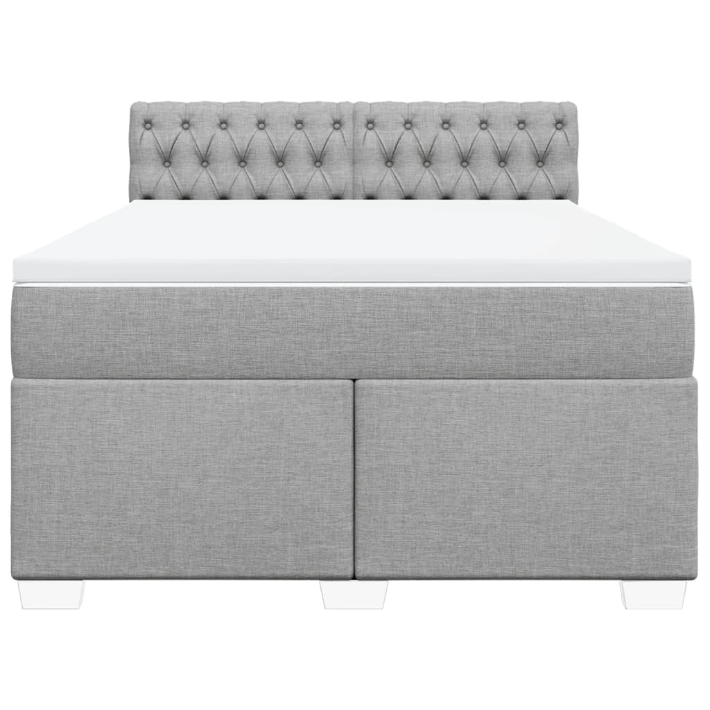 vidaXL Κρεβάτι Boxspring με Στρώμα Αν. Πράσινο 160x200εκ Υφασμάτινο