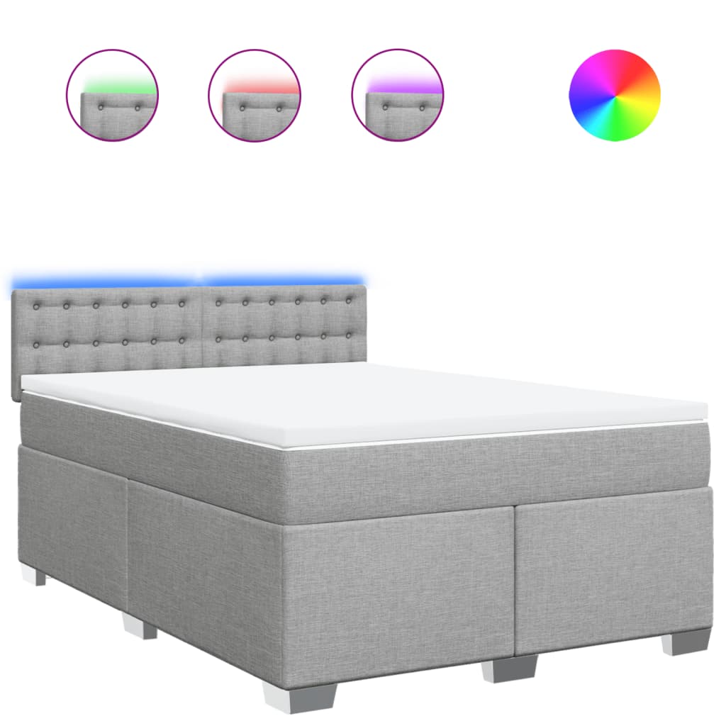 vidaXL Κρεβάτι Boxspring με Στρώμα Αν. Πράσινο 160x200εκ Υφασμάτινο