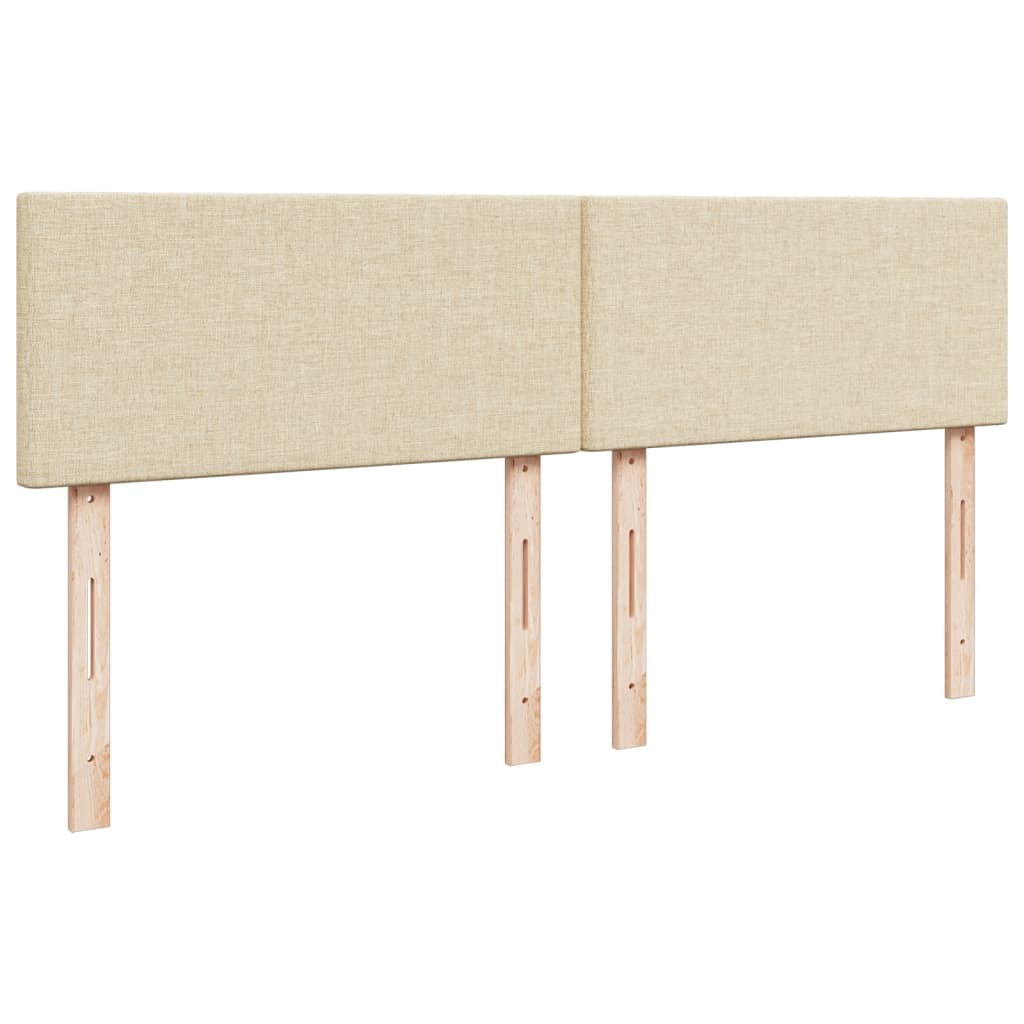 vidaXL Κρεβάτι Boxspring με Στρώμα Κρεμ 180x200 εκ. Υφασμάτινο