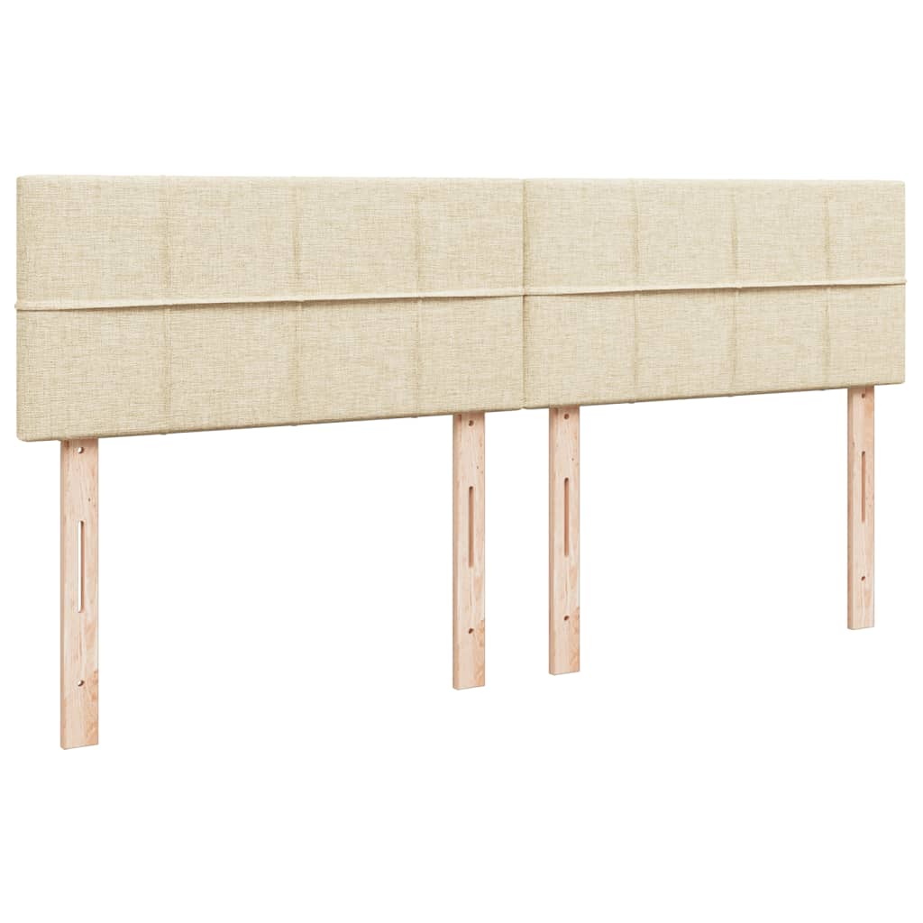 vidaXL Κρεβάτι Boxspring με Στρώμα Κρεμ 180x200 εκ. Υφασμάτινο