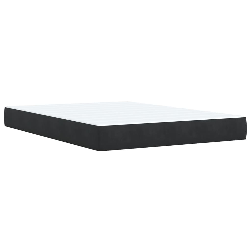 vidaXL Κρεβάτι Boxspring με Στρώμα Μαύρο 160x200εκ.από Συνθετικό Δέρμα