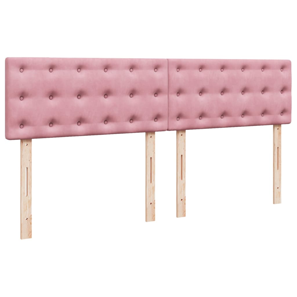 vidaXL Κρεβάτι Boxspring με Στρώμα Ροζ 180x200 εκ. Βελούδινο
