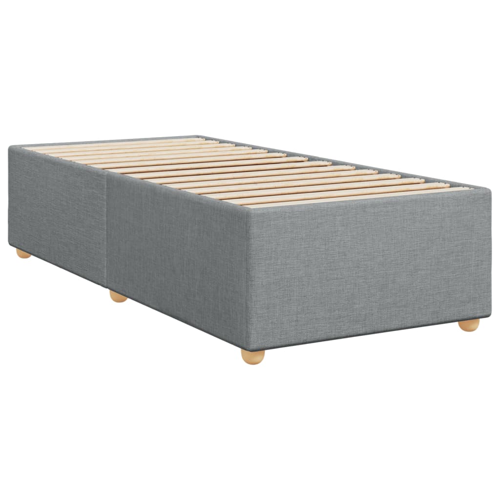 vidaXL Κρεβάτι Boxspring με Στρώμα Ανοιχτό Γκρι 80x200 εκ. Υφασμάτινο