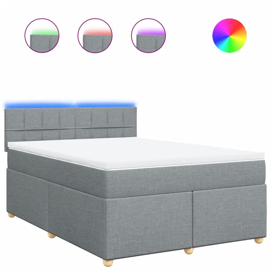 vidaXL Κρεβάτι Boxspring με Στρώμα Αν. Πράσινο 160x200εκ Υφασμάτινο