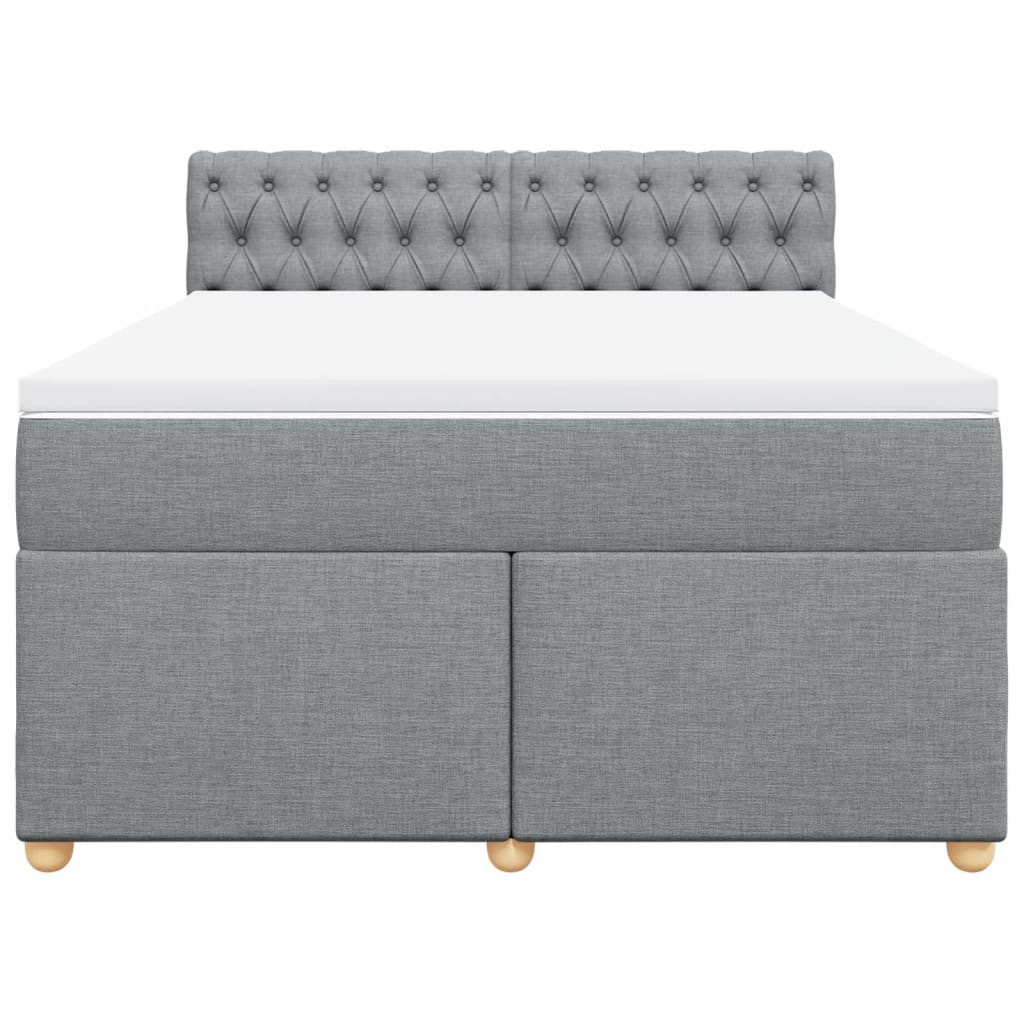 vidaXL Κρεβάτι Boxspring με Στρώμα Αν. Πράσινο 160x200εκ Υφασμάτινο