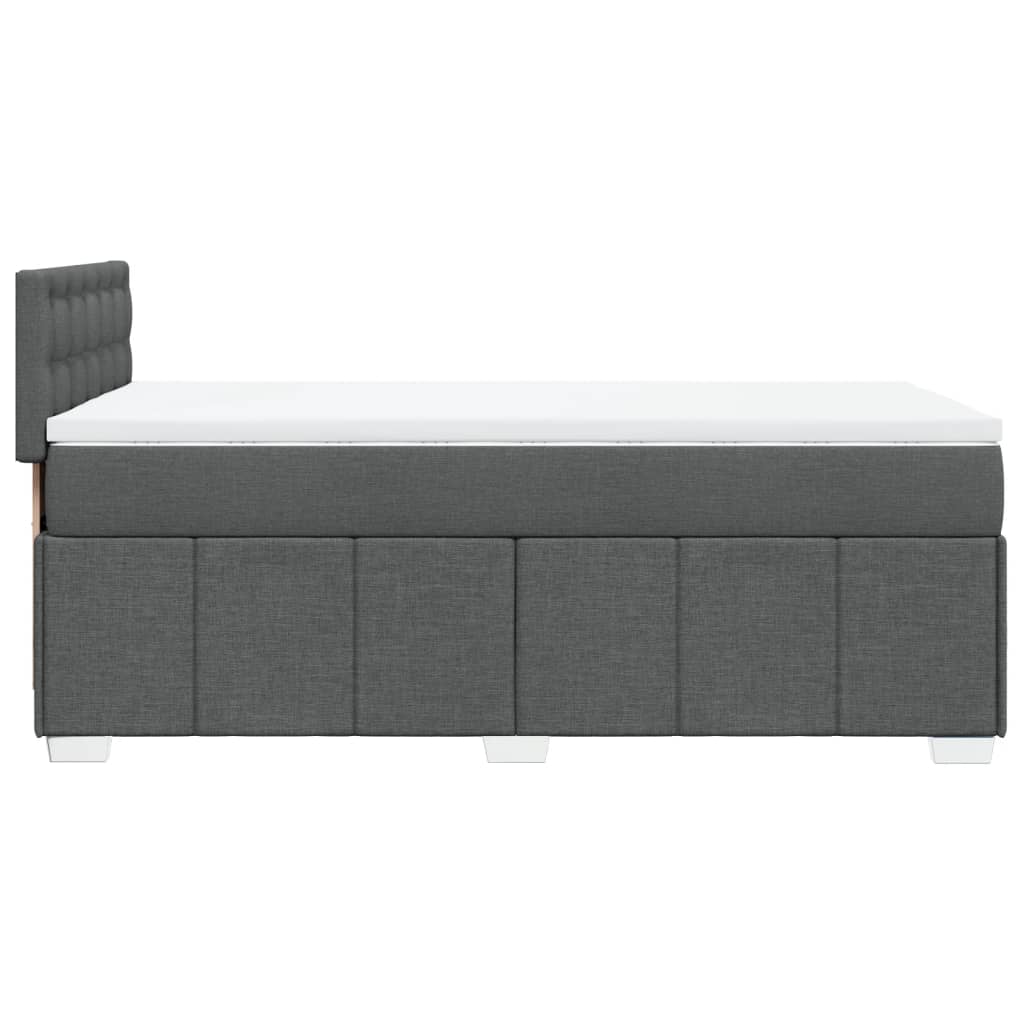 vidaXL Κρεβάτι Boxspring με Στρώμα Σκούρο Γκρι 80x200 εκ. Υφασμάτινο